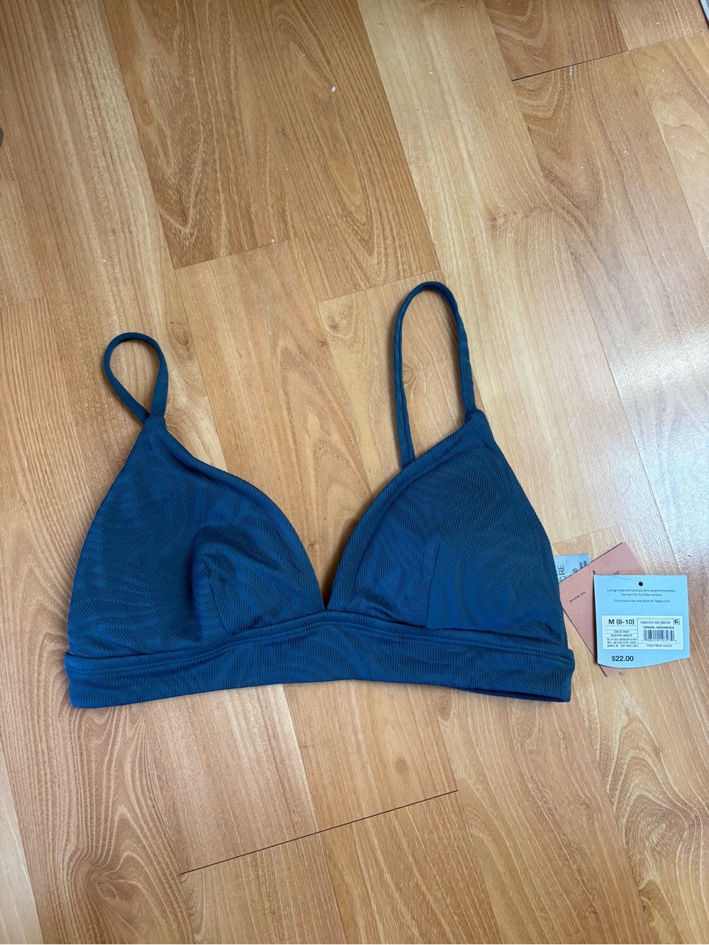 Shade & Shore Navy Triangle Bikini Top